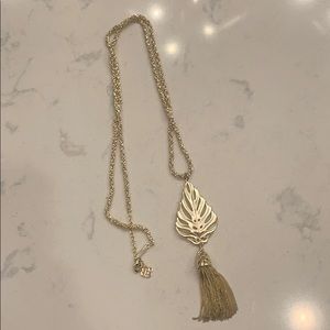 Kendra Scott Leaf Tassel Necklace